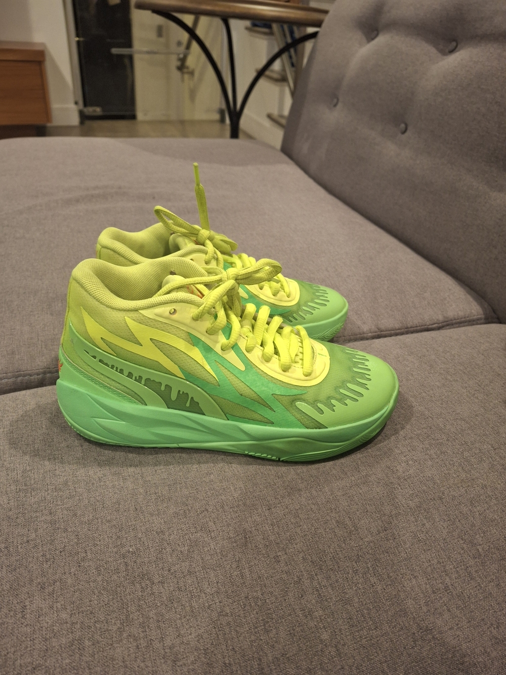 Kids Neon Green Athletic Sneakers - Lightweight Performance